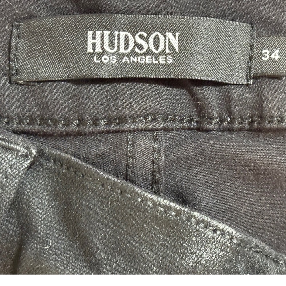 Hudson Nico Mid Rise Bootcut Coated Black Barbara Jeans Women's Size 34 - Picture 8 of 16